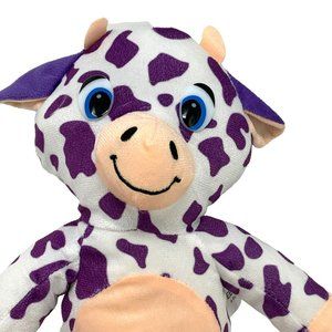 PEEK-A-BOO Toys Purple White Cow RARE Plush